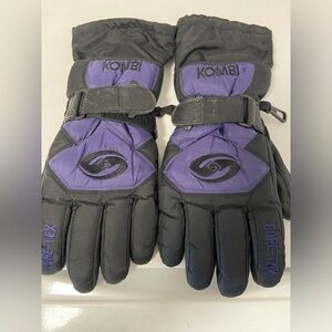 Kombi XS black‎ and purple gortex gloves w leather and thinsulate adult $45